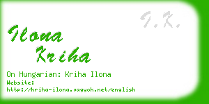 ilona kriha business card